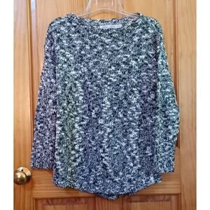 Woolrich Sweater Womens Small Black White Cozycore Winter Granola Earthy Gorp